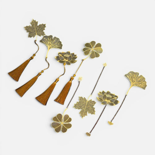 Clairly Bookmark | Vintage Metal Leaf Design