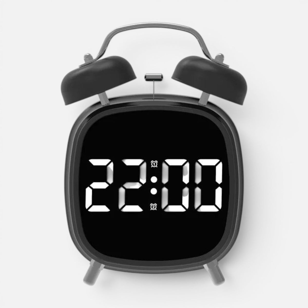 Clairly Clock | Retro Double Bell LED Design