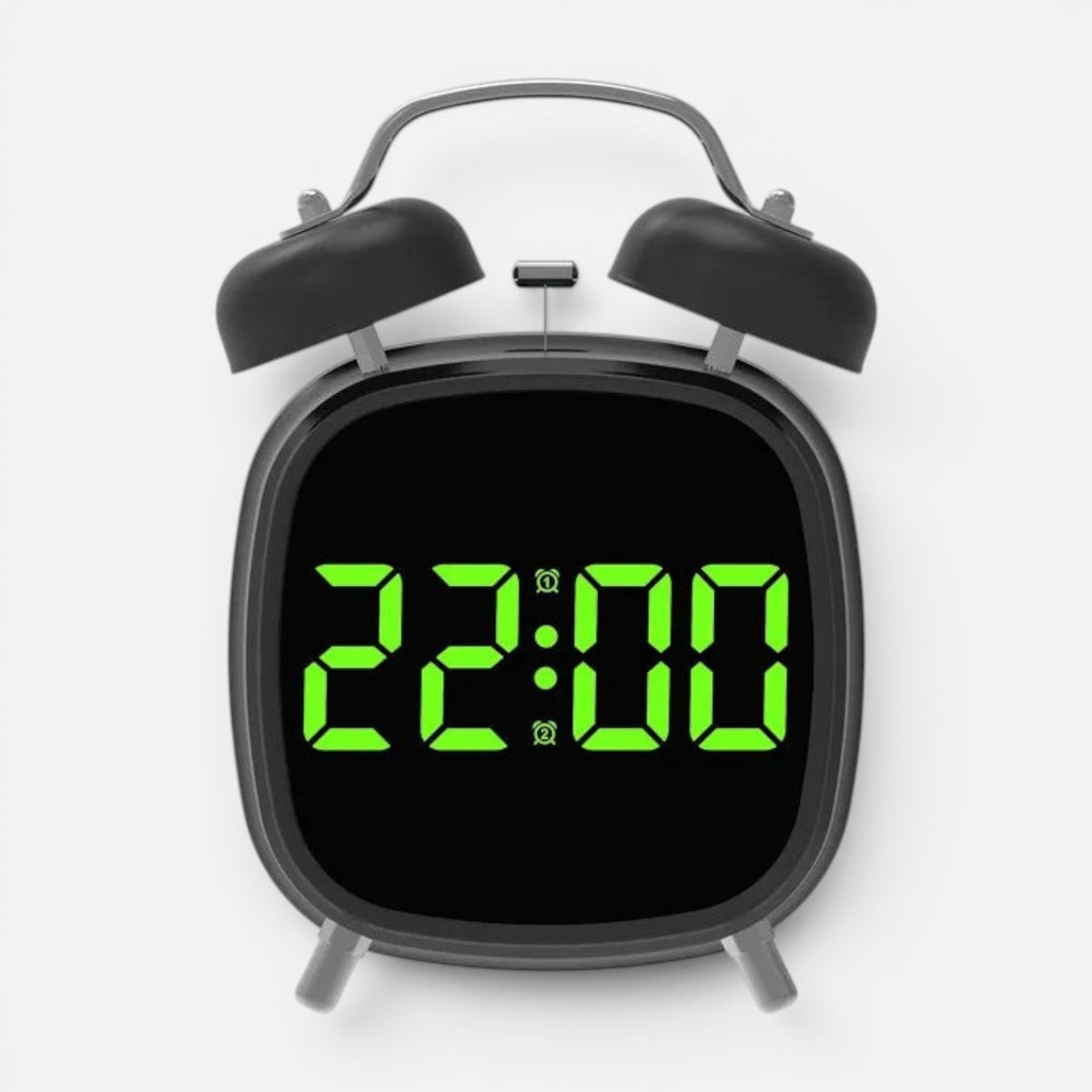 Clairly Clock | Retro Double Bell LED Design