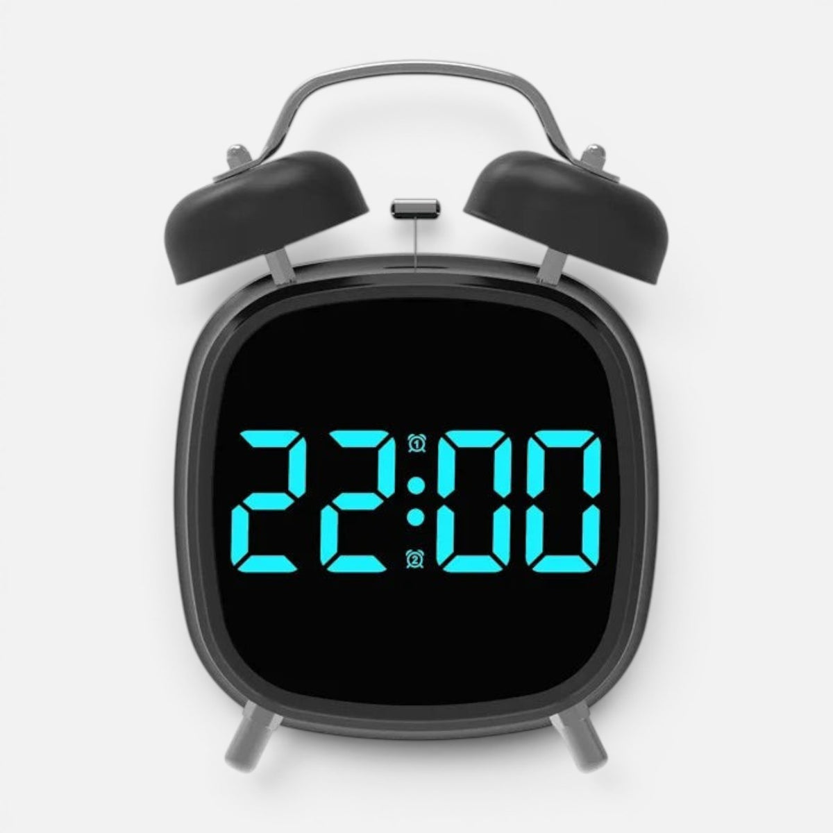Clairly Clock | Retro Double Bell LED Design