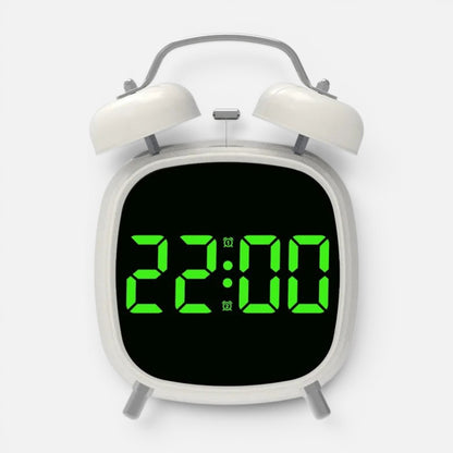 Clairly Clock | Retro Double Bell LED Design