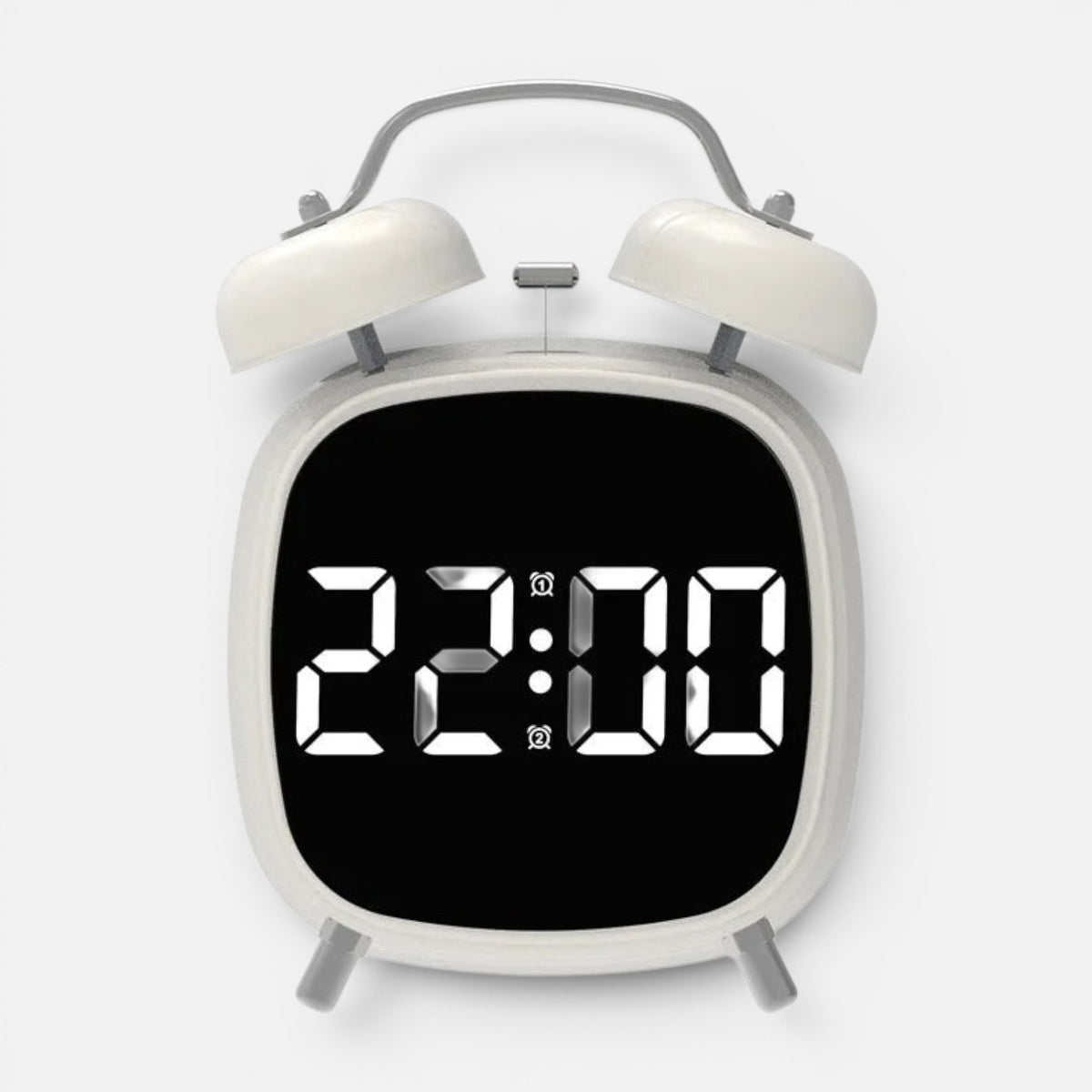 Clairly Clock | Retro Double Bell LED Design