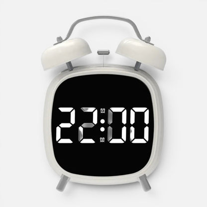 Clairly Clock | Retro Double Bell LED Design