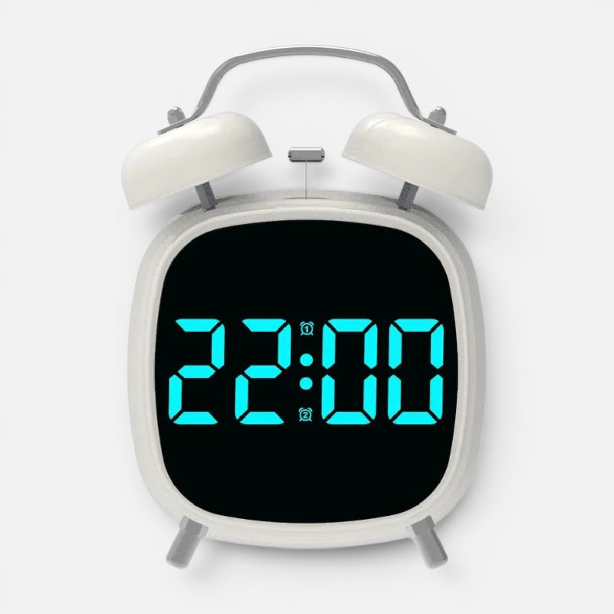 Clairly Clock | Retro Double Bell LED Design