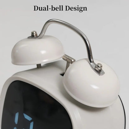 Clairly Clock | Retro Double Bell LED Design