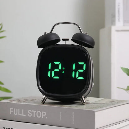 Clairly Clock | Retro Double Bell LED Design