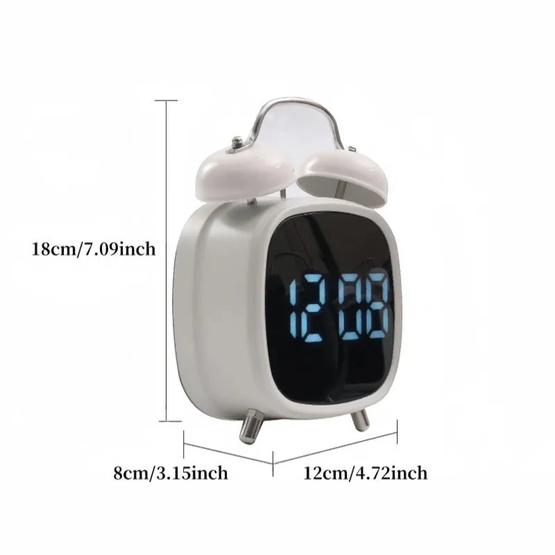 Clairly Clock | Retro Double Bell LED Design