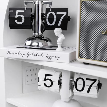 Clairly Clock | Vintage Flip Number Design