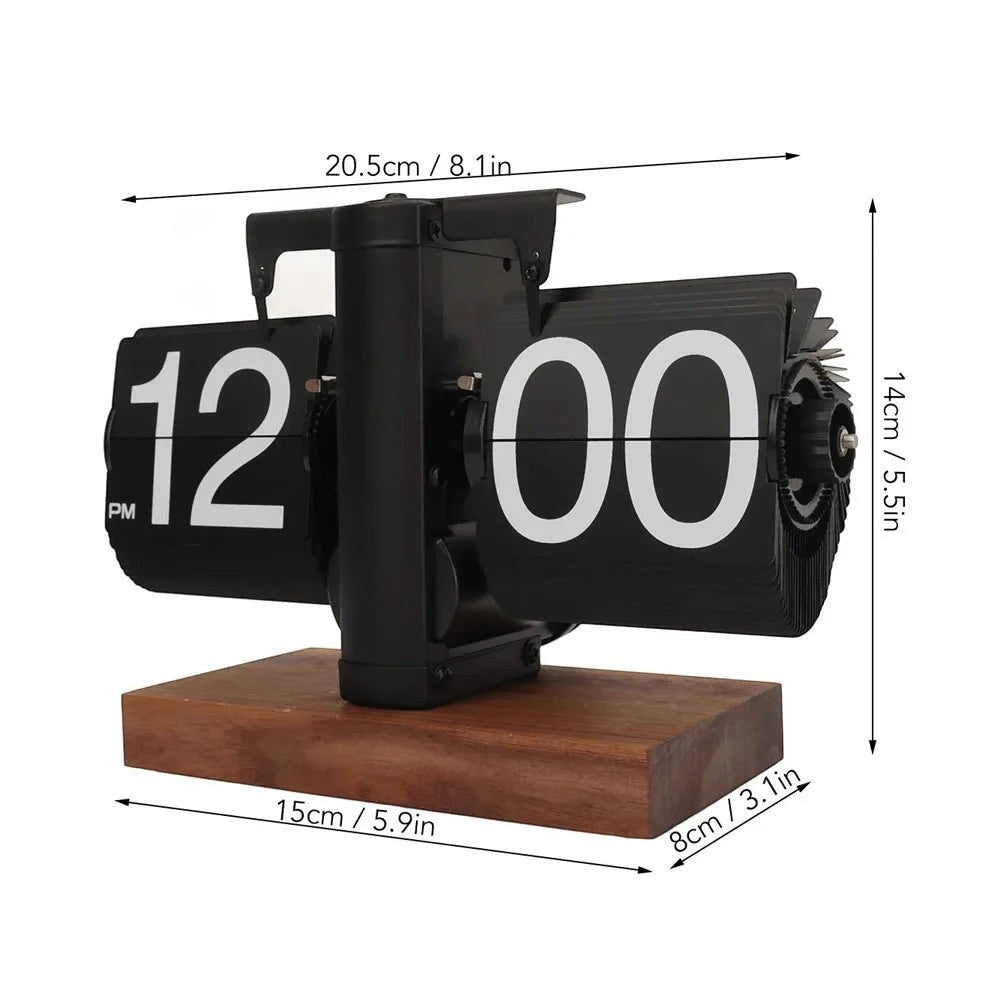 Clairly Clock | Vintage Flip Number Design