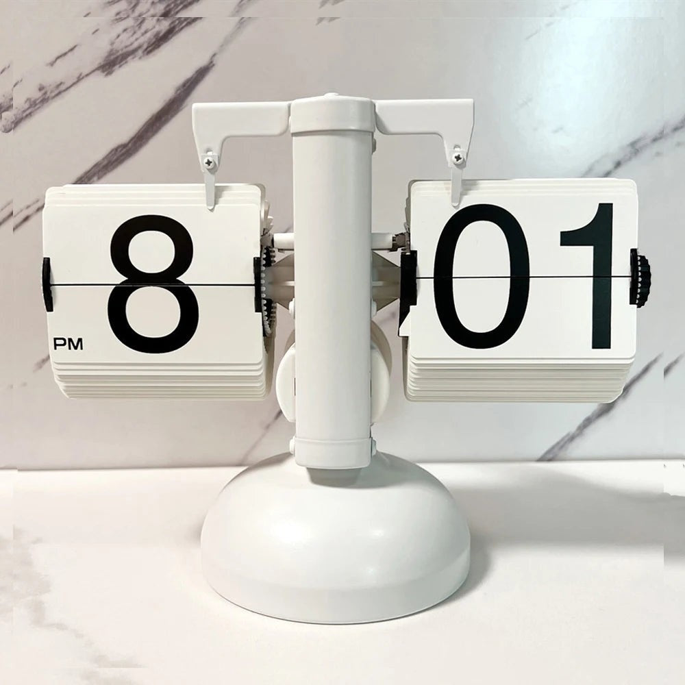 Clairly Clock | Vintage Flip Number Design