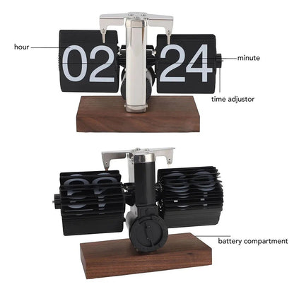 Clairly Clock | Vintage Flip Number Design