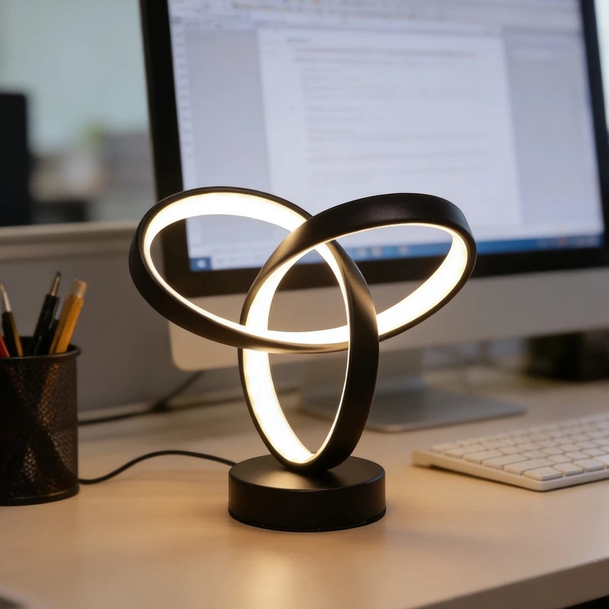 Clairly Desk Lamp | Spiral LED Ring Design