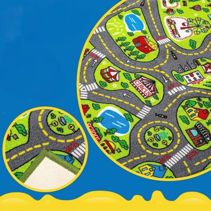 Clairly Mat | City Road Map Play Rug