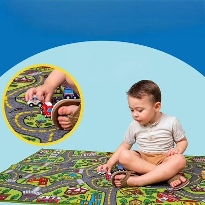 Clairly Mat | City Road Map Play Rug