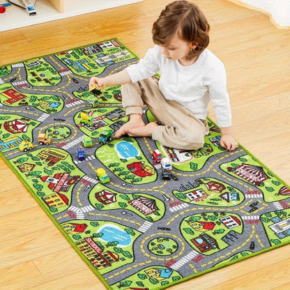 Clairly Mat | City Road Map Play Rug