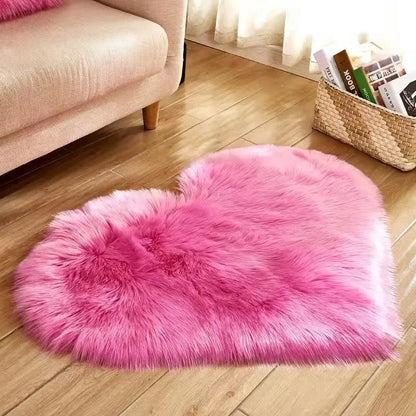 Clairly Mat | Fluffy Heart Design Rug