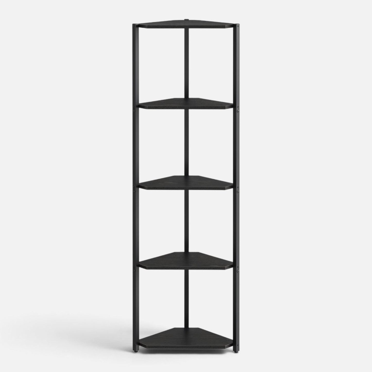 Clairly Shelf | Tall Corner Bookcase with Steel Frame