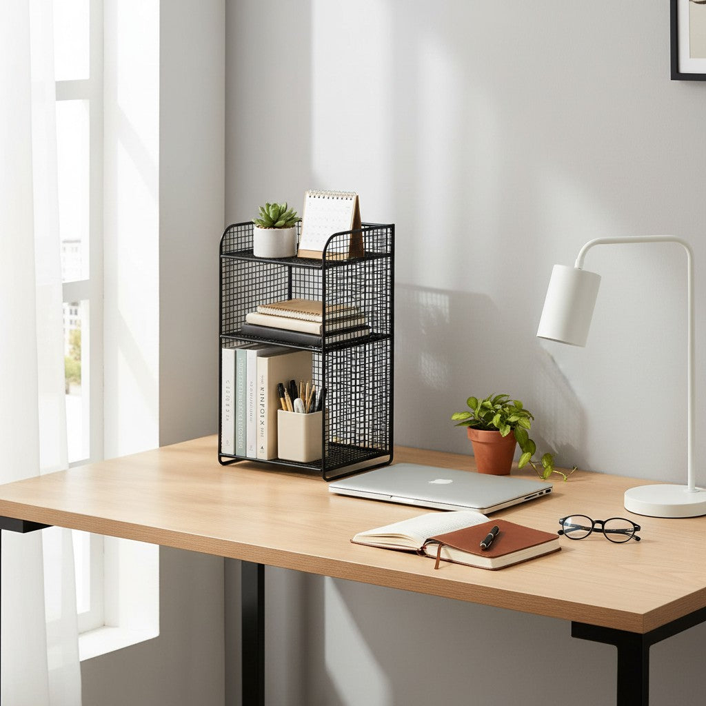 Clairly Shelf | Wire Mesh Desktop Rack
