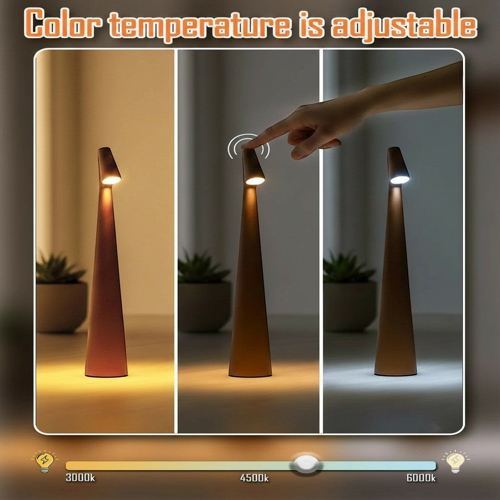 Clairly Table Lamp | Cordless Cone Design