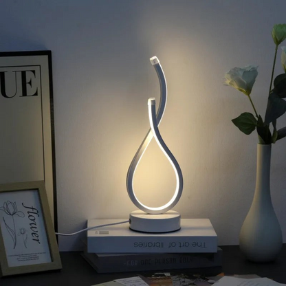 Clairly Table Lamp | Curved Ribbon LED Light