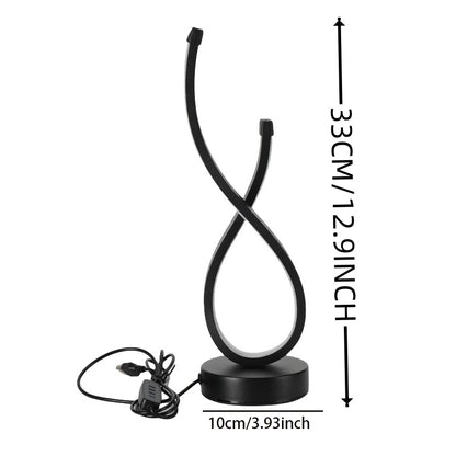 Clairly Table Lamp | Curved Ribbon LED Light