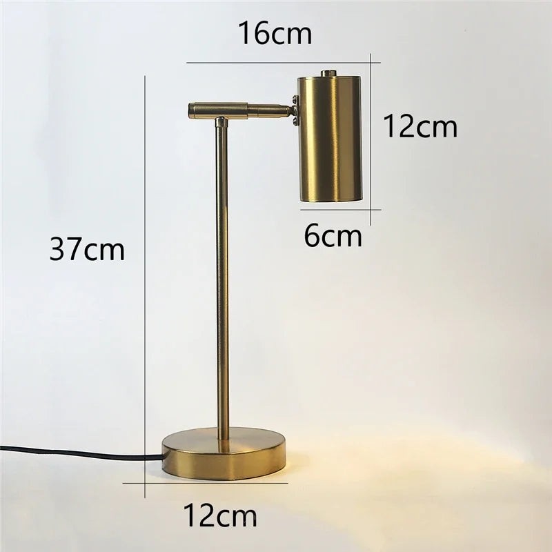 Clairly Table Lamp | Gold Metal Reading Light