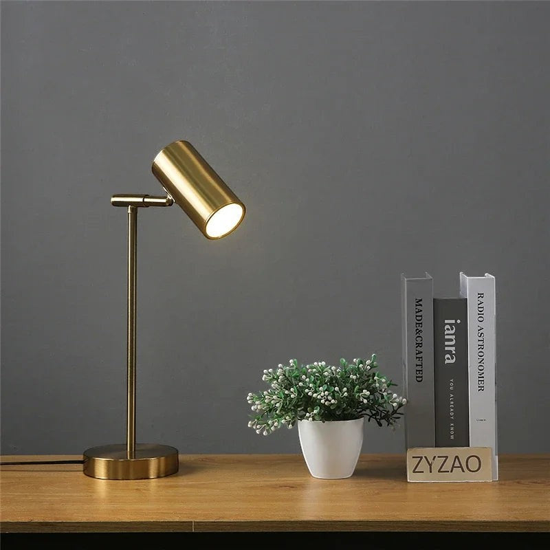 Clairly Table Lamp | Gold Metal Reading Light
