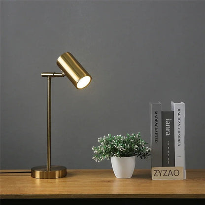 Clairly Table Lamp | Gold Metal Reading Light