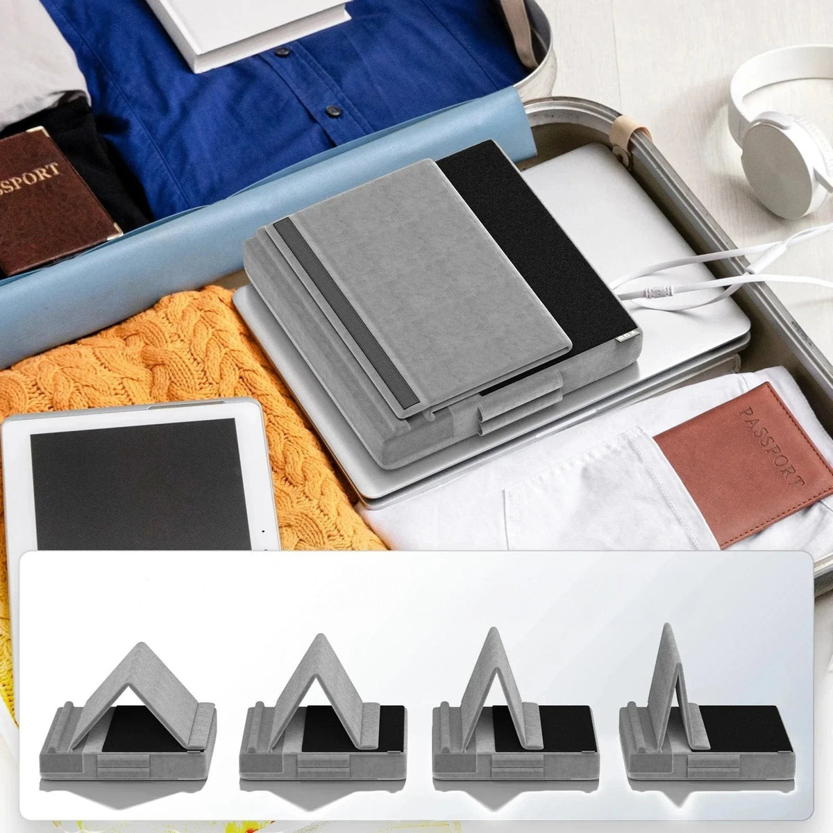 Clairly Tablet Holder | Foldable Pillow Lap Stand