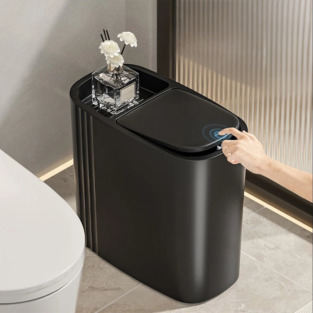 Clairly Trash Can | Modern Push-Top Design