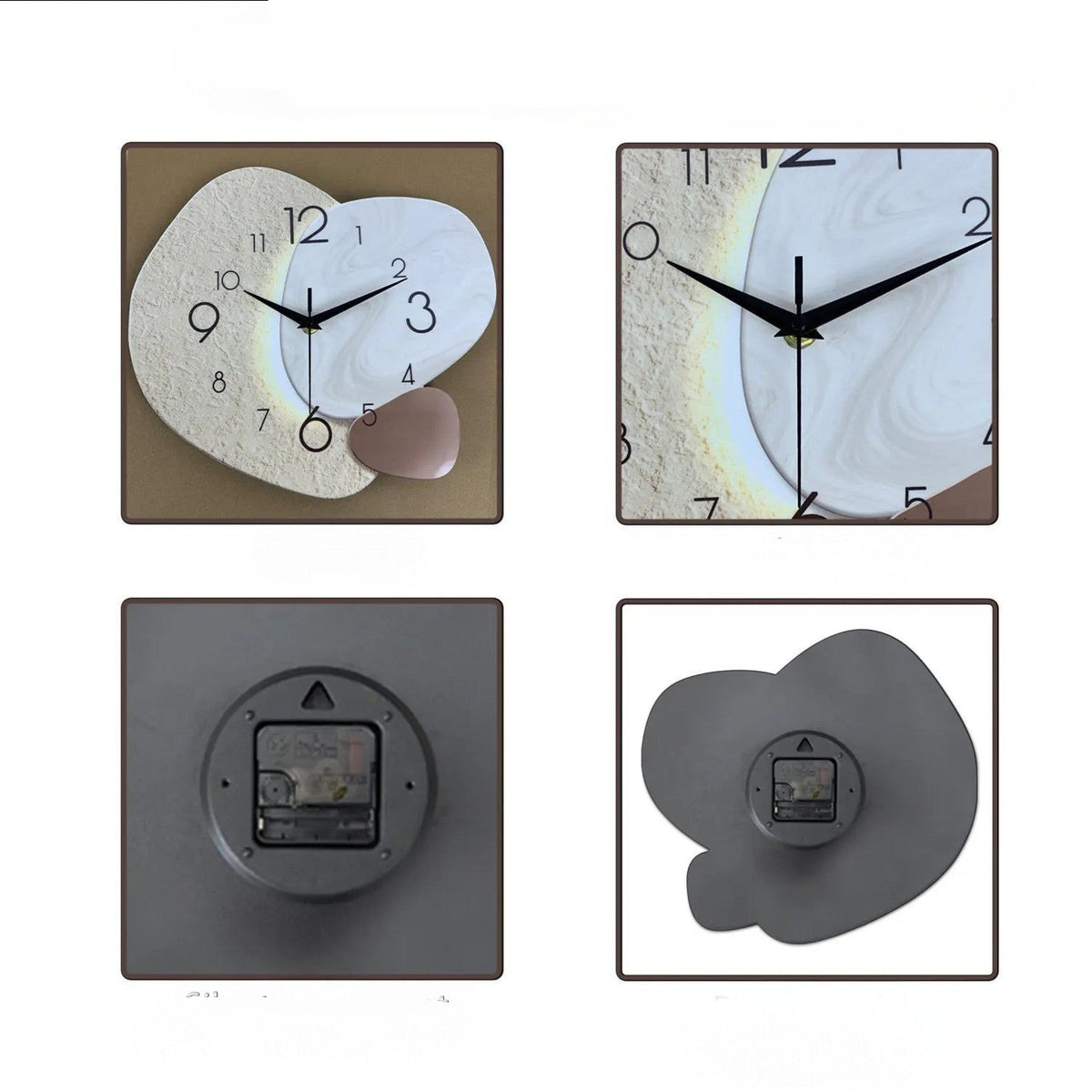 Clairly Wall Clock | Organic Shape Two-Tone Design