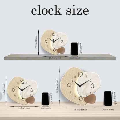 Clairly Wall Clock | Organic Shape Two-Tone Design
