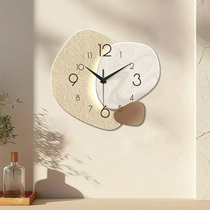 Clairly Wall Clock | Organic Shape Two-Tone Design