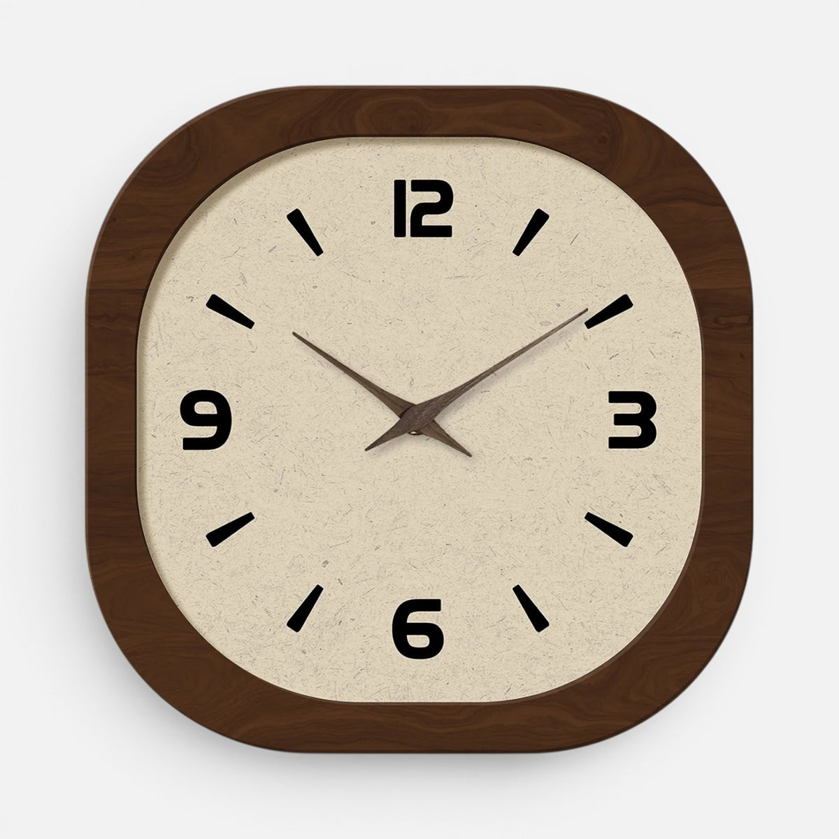 Clairly Wall Clock | Rounded Square Wood Design