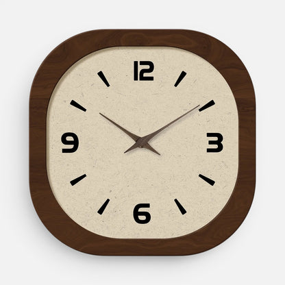 Clairly Wall Clock | Rounded Square Wood Design