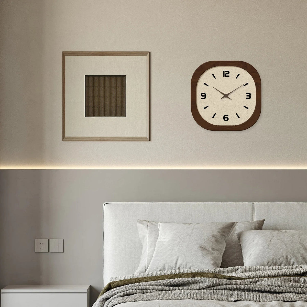 Clairly Wall Clock | Rounded Square Wood Design