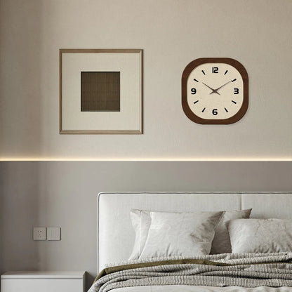 Clairly Wall Clock | Rounded Square Wood Design