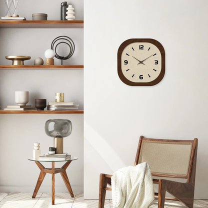 Clairly Wall Clock | Rounded Square Wood Design
