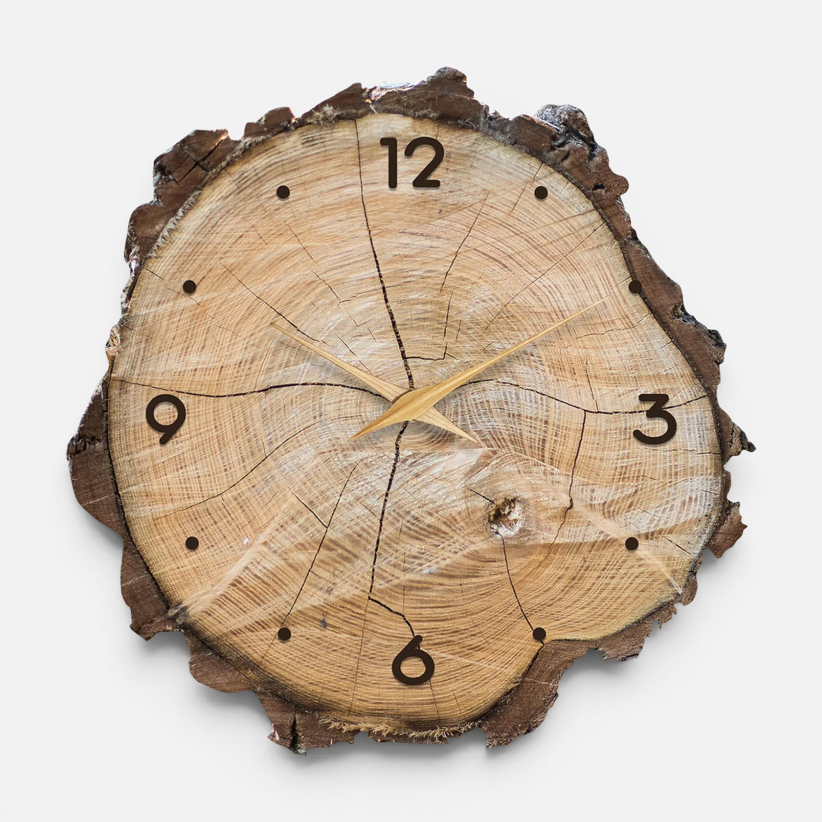 Clairly Wall Clock | Rustic Wood Grain Design