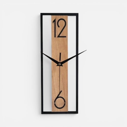 Clairly Wall Clock | Slim Wood Panel Design