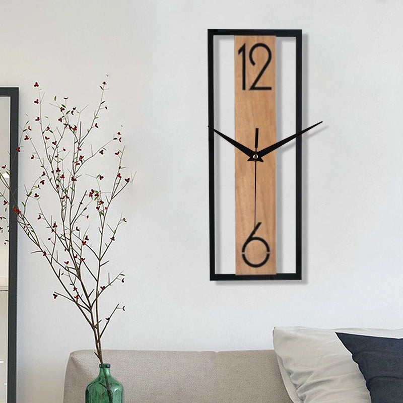 Clairly Wall Clock | Slim Wood Panel Design