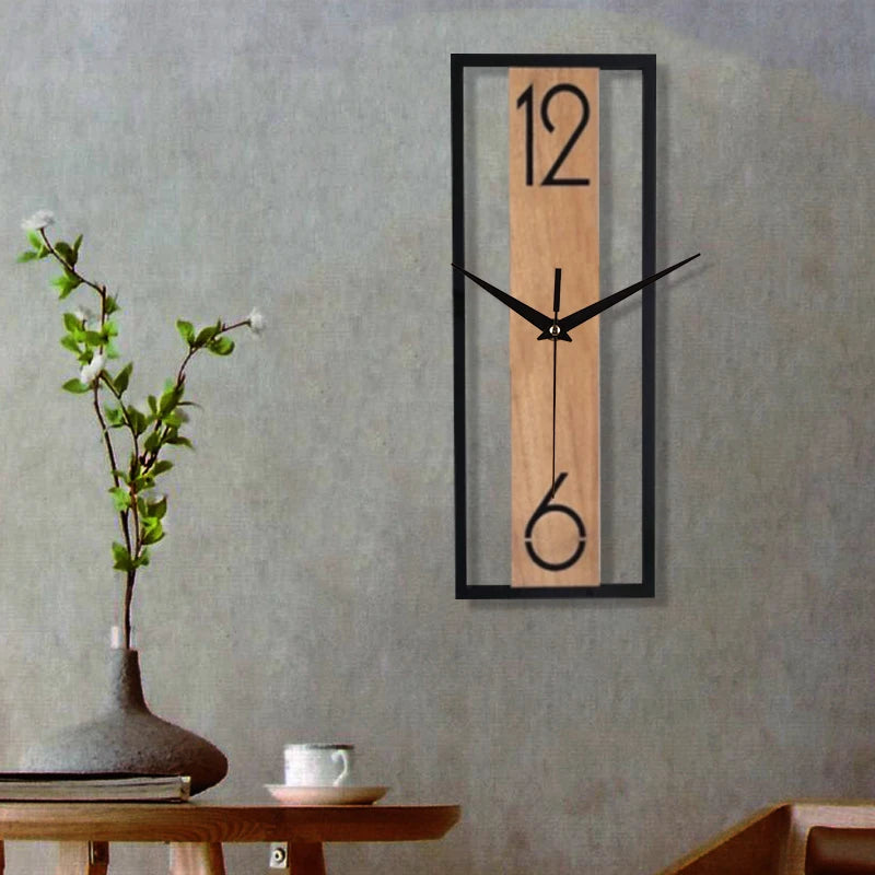 Clairly Wall Clock | Slim Wood Panel Design