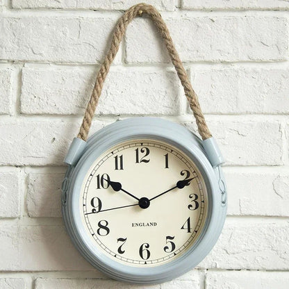 Clairly Wall Clock | Vintage Rope Hanging Design