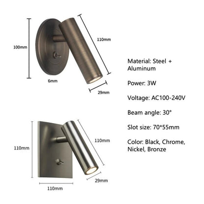 Clairly Wall Lamp | Modern Bedside Spotlight