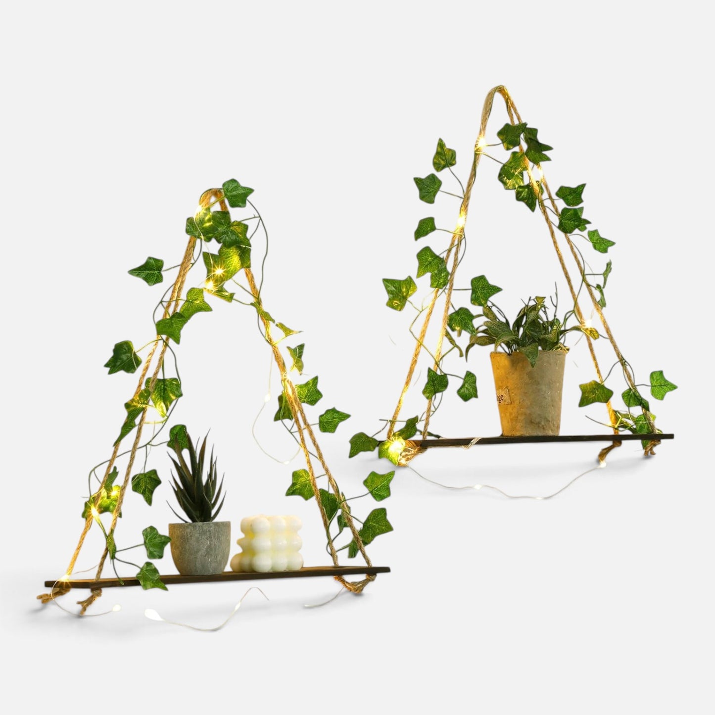 Clairly Wall Shelf | Hanging Boho Wood Decor