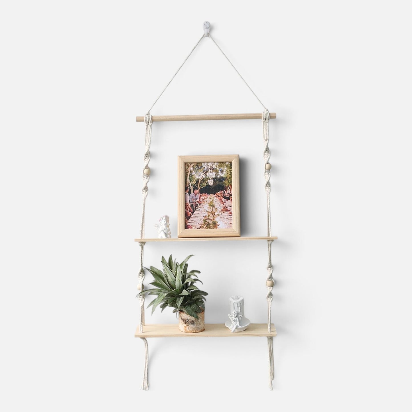 Clairly Wall Shelf | Hanging Boho Wood Decor