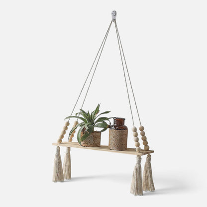 Clairly Wall Shelf | Hanging Boho Wood Decor