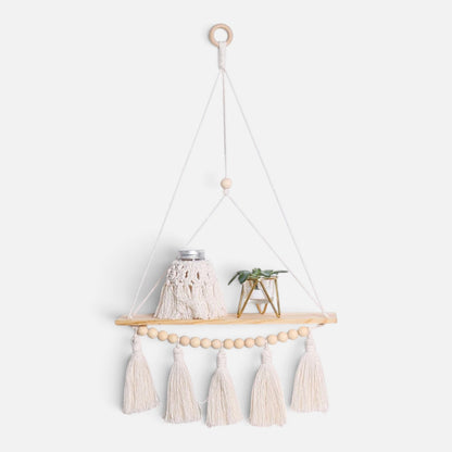 Clairly Wall Shelf | Hanging Boho Wood Decor