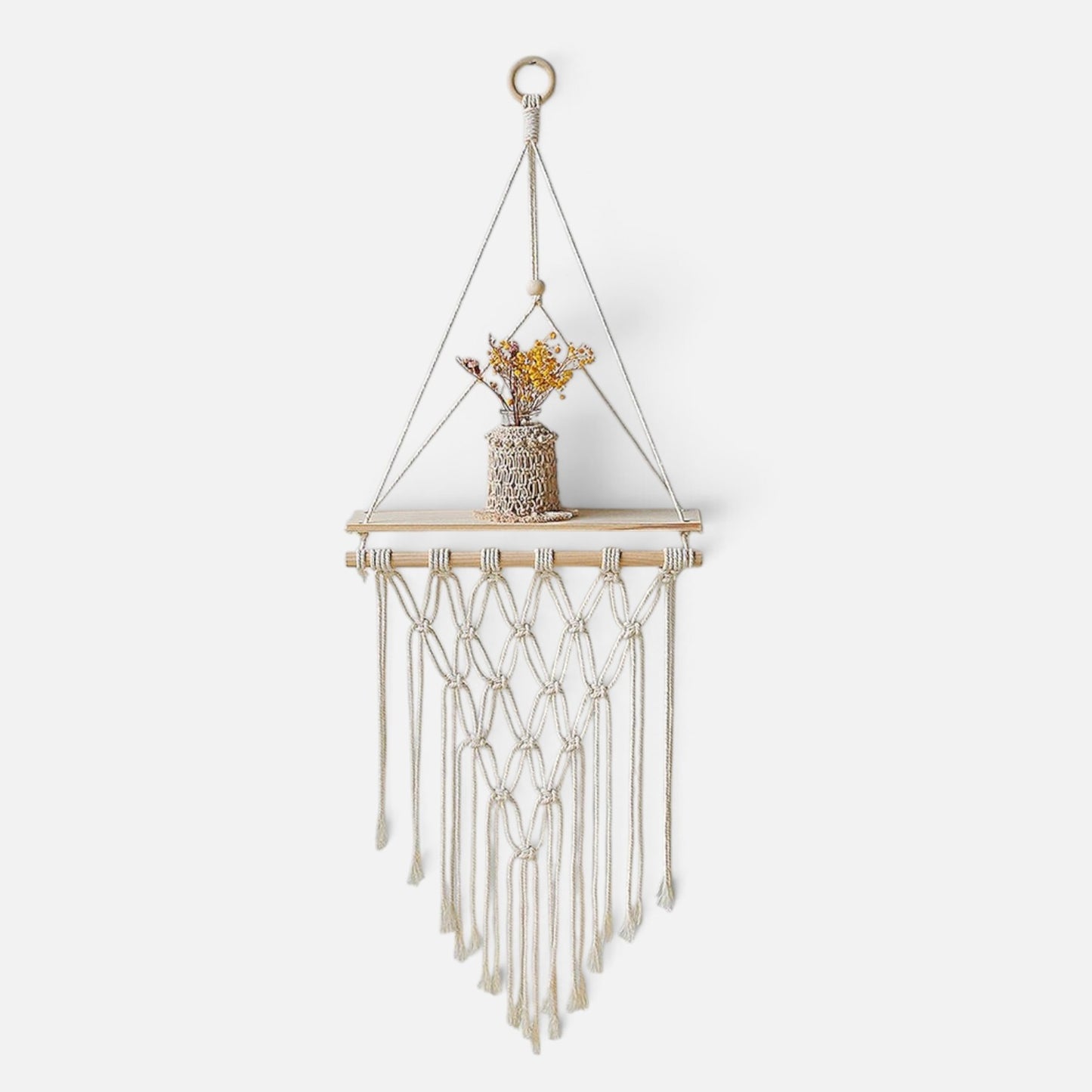 Clairly Wall Shelf | Hanging Boho Wood Decor