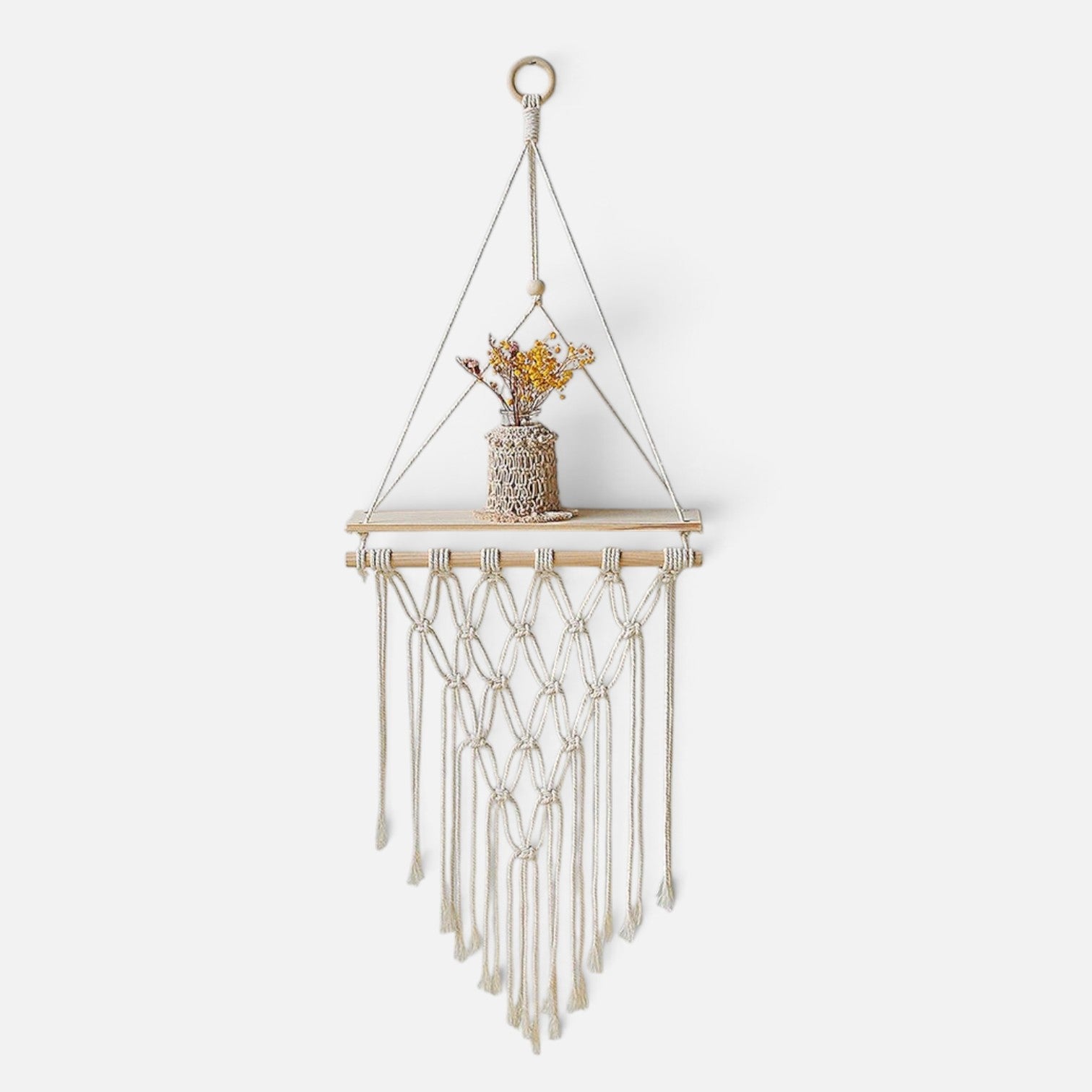 Clairly Wall Shelf | Hanging Boho Wood Decor